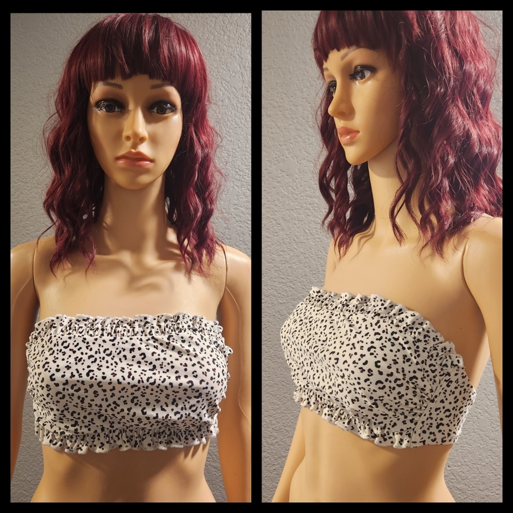 Polka-dot Bandeau Bikini Top